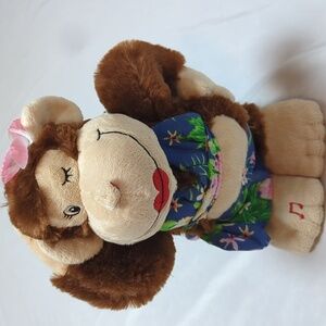 Cuddle Barn Bikini Barb "Sexy and I know It" Singing Vacation Monkey Plush 12"